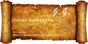 Janda Gabriella névjegykártya